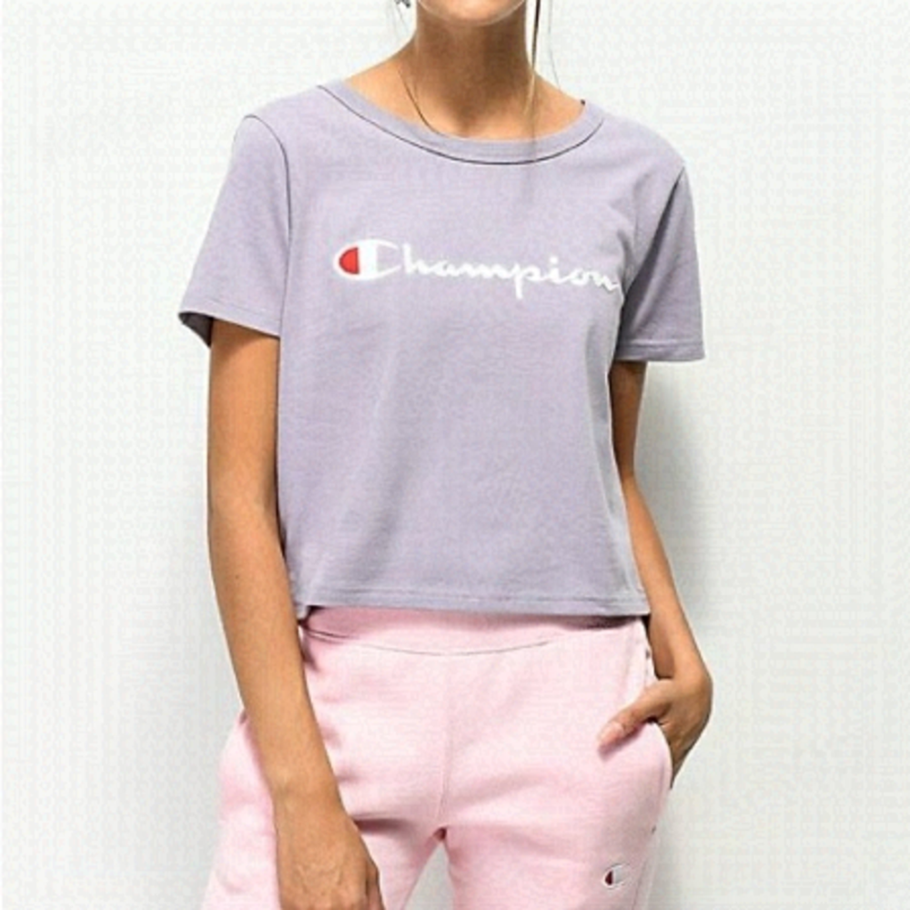CHAMPION Purple Grahic Short Sleeve TShirt XL